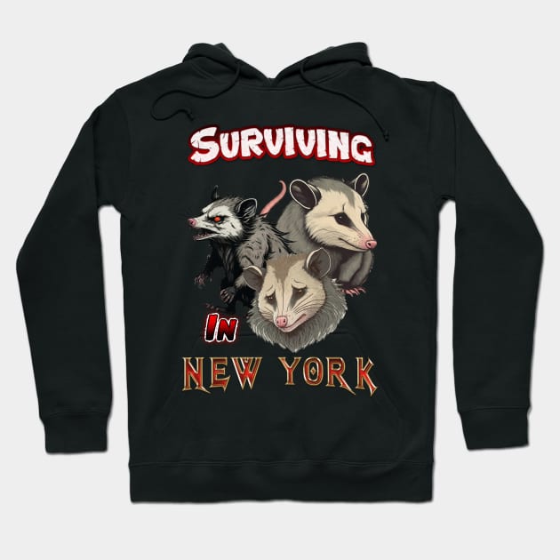 Surviving In New York Hoodie by Gautamillustra